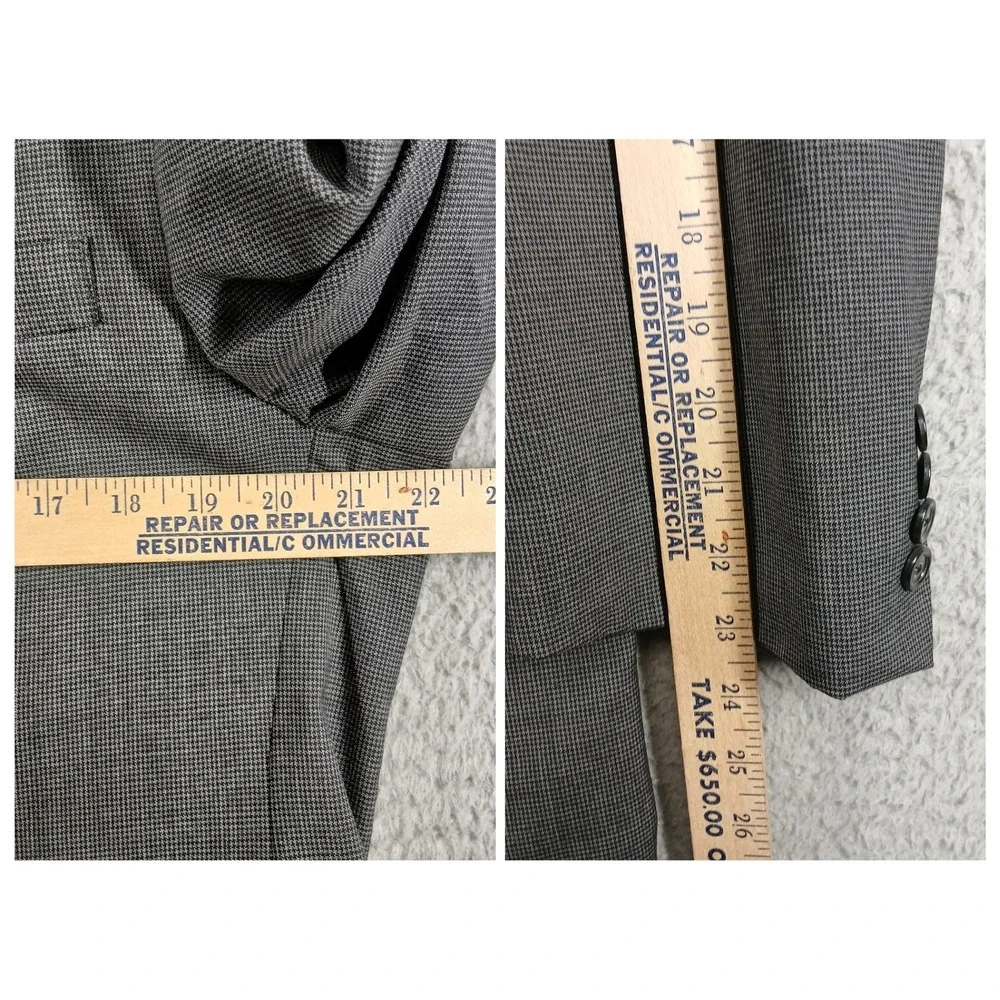 Jos. A. Bank 100% Wool Two-Button‎ Suit Set 43R 37W Micro-Pattern Gray